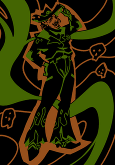 illustration of a black cowboy tilting their hat upwards and smiling.